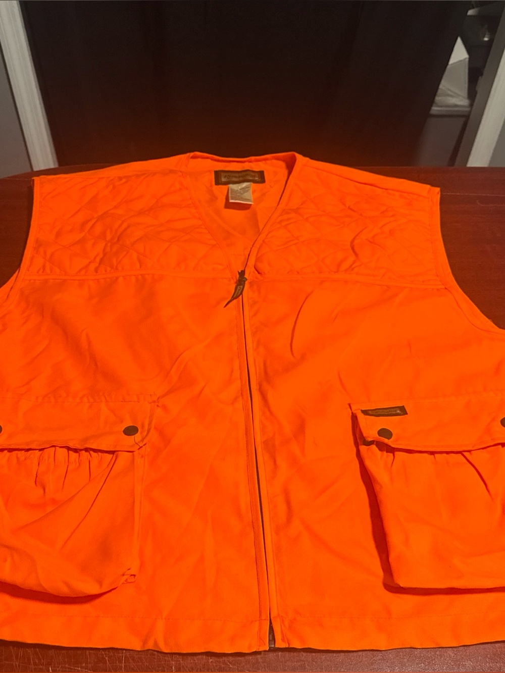 Vintage Remington Vest Blaze Orange Hunting Neon Safety Outdoor Vest 2XL